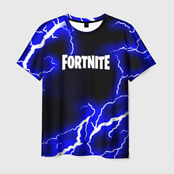 Мужская футболка Fortnite шторм молнии неон