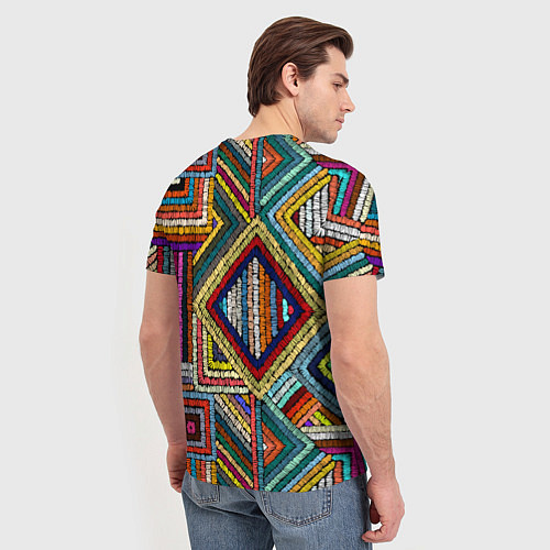 Мужская футболка Этнический узор вышивка / 3D-принт – фото 4