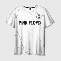 Мужская футболка Pink Floyd glitch на светлом фоне посередине