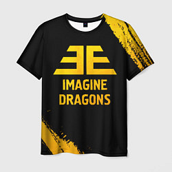 Мужская футболка Imagine Dragons - gold gradient
