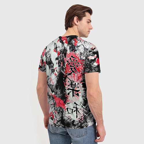 Мужская футболка Японский стиль иероглифы / 3D-принт – фото 4