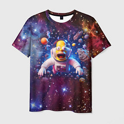 Мужская футболка Homer Simpson in space - ai art