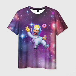 Мужская футболка Homer Simpson in space - ai art