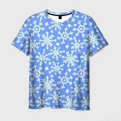 Мужская футболка Мультяшные снежинки