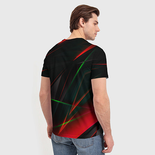 Мужская футболка Текстуры хрусталь / 3D-принт – фото 4
