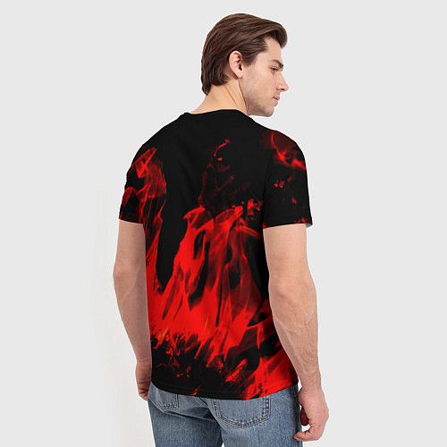 Мужская футболка Красное пламя / 3D-принт – фото 4