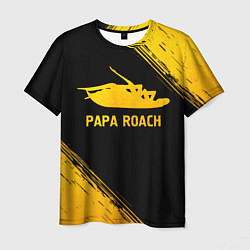 Мужская футболка Papa Roach - gold gradient