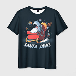 Футболка мужская Santa Jaws, цвет: 3D-принт