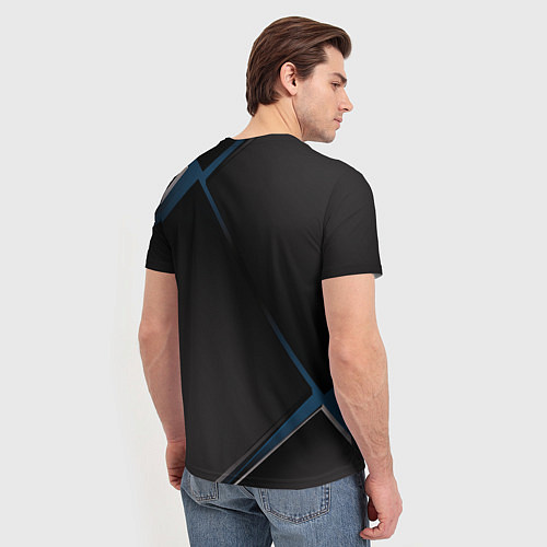 Мужская футболка Фурина в ромбе / 3D-принт – фото 4