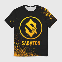 Мужская футболка Sabaton - gold gradient