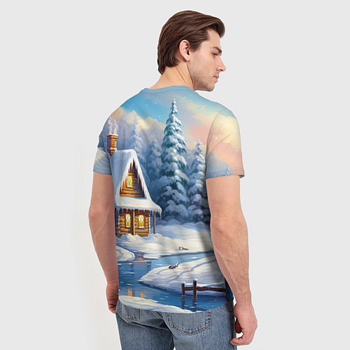Мужская футболка Крошечный дракон зимы 2024 / 3D-принт – фото 4