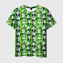 Мужская футболка Мишки панда мультяшные