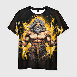 Мужская футболка Древнегреческий бог молний и грома Зевс