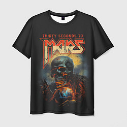 Мужская футболка Thirty seconds to mars skull
