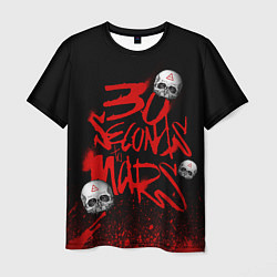 Мужская футболка Thirty seconds to mars skulls