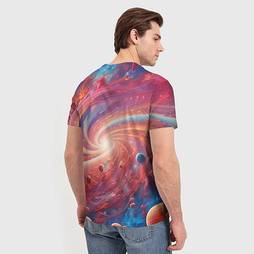 Мужская футболка Галактика в спирали / 3D-принт – фото 4
