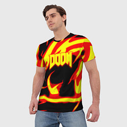 Футболка мужская Doom eternal fire storm, цвет: 3D-принт — фото 2