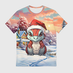 Мужская футболка Дракоша 2024 новогодний символ года