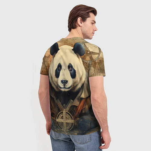 Мужская футболка Панда арт-портрет / 3D-принт – фото 4