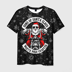 Мужская футболка Sons of Santa Claus north pole chapter