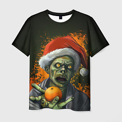 Мужская футболка Новогодний зомби