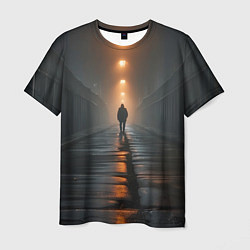 Мужская футболка Парень в темном переулке