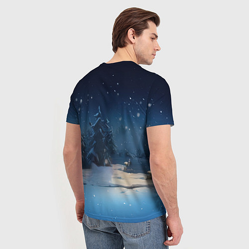 Мужская футболка Снежный дракон 2024 / 3D-принт – фото 4