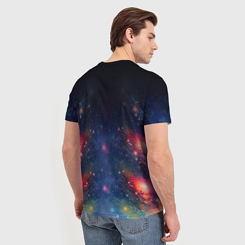 Мужская футболка Космический дракон - символ года / 3D-принт – фото 4