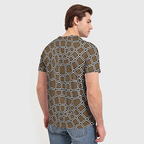 Мужская футболка Витражный паттерн с текстурой / 3D-принт – фото 4