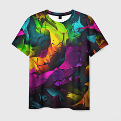 Мужская футболка Яркие разноцветные краски