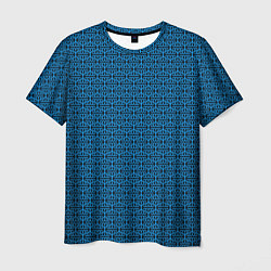 Мужская футболка Тёмно-синий узоры