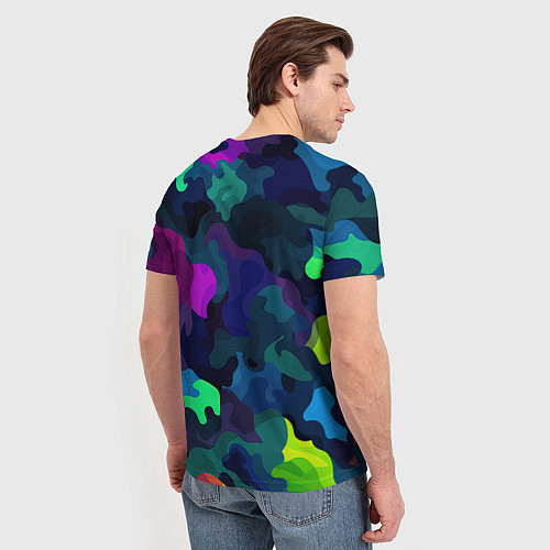 Мужская футболка Хаотичный камуфляж / 3D-принт – фото 4
