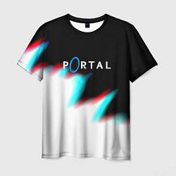 Мужская футболка Portal game blink color
