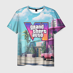 Мужская футболка GTA 6 Vice city