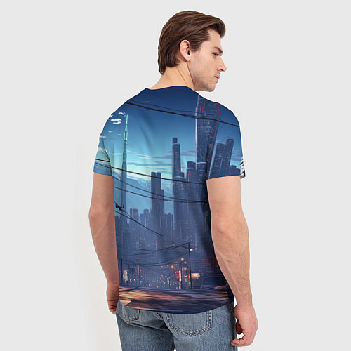 Мужская футболка GTA 6 ночной город / 3D-принт – фото 4