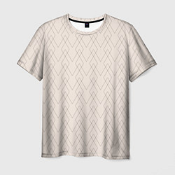 Мужская футболка Бежевый геометричные линии
