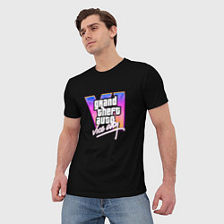 Футболка мужская Gta 6 vice city logo, цвет: 3D-принт — фото 2