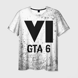 Мужская футболка GTA 6 glitch на светлом фоне