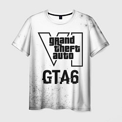 Мужская футболка GTA6 glitch на светлом фоне