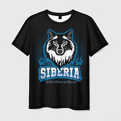 Мужская футболка Сибирь - волк