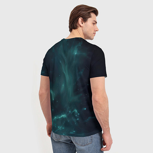 Мужская футболка Андроид в космосе / 3D-принт – фото 4
