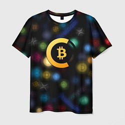 Мужская футболка Bitcoin logo criptomoney