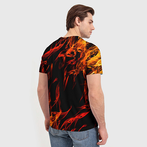 Мужская футболка Battlegrounds flame / 3D-принт – фото 4