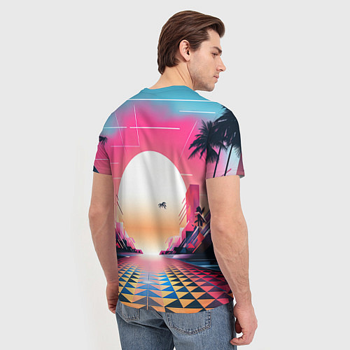 Мужская футболка GTA 6 retro abstract logo / 3D-принт – фото 4