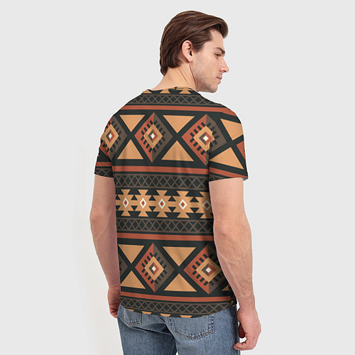 Мужская футболка Этническая геометрия с ромбами - паттерн / 3D-принт – фото 4