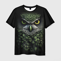 Мужская футболка Зелено черная сова
