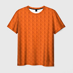 Мужская футболка Объёмные пирамиды сочный апельсиновый