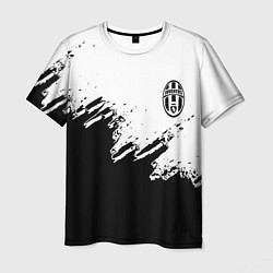 Мужская футболка Juventus black sport texture