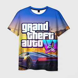 Мужская футболка Grand theft auto 6 street vice city