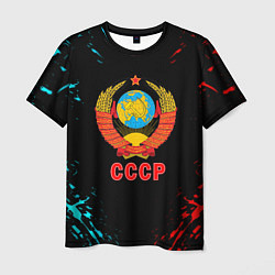 Футболка мужская Моя страна СССР краски, цвет: 3D-принт